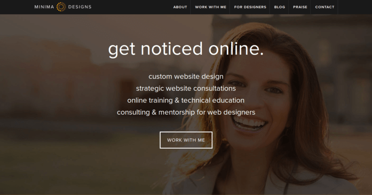 Home page of #6 Top Washington Website Development Agency: Minima Designs