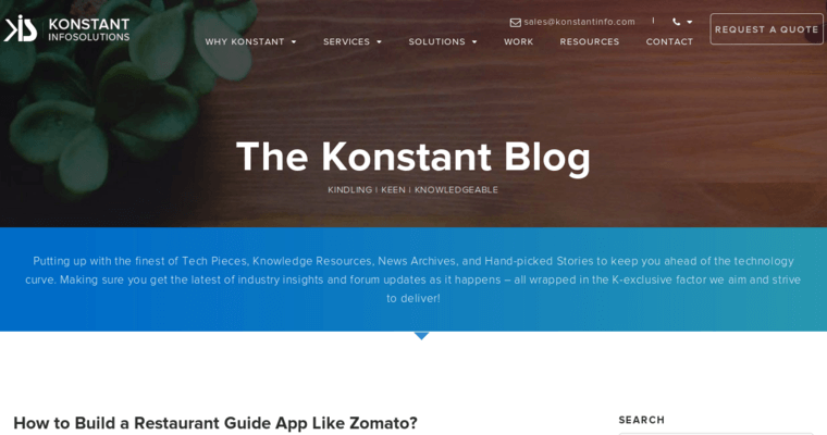 Blog page of #10 Best WordPress Website Design Firm: Konstant Infosolutions