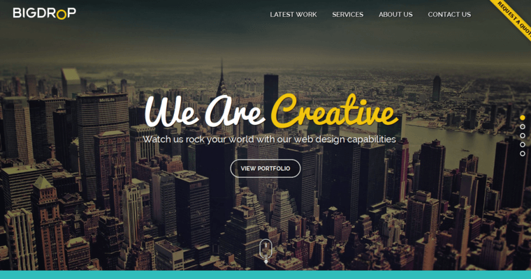 Home page of #1 Best WordPress Website Design Firm: Big Drop Inc