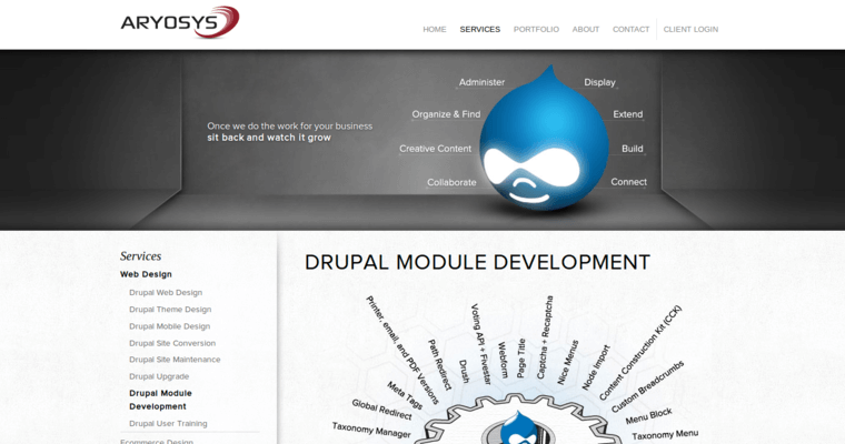 Development Page of Top Web Design Firms in California: Aryosys