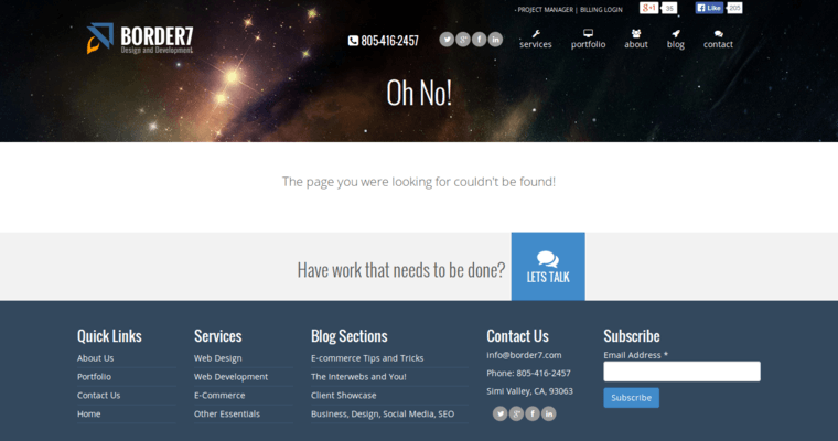 Company Page of Top Web Design Firms in California: Border7 Design Studios
