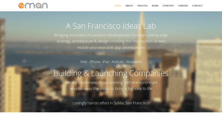 Home Page of Top Web Design Firms in California: E-Man