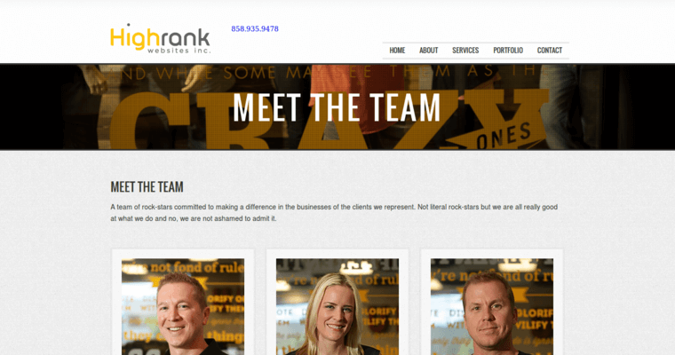 Team Page of Top Web Design Firms in California: High Rank Websites