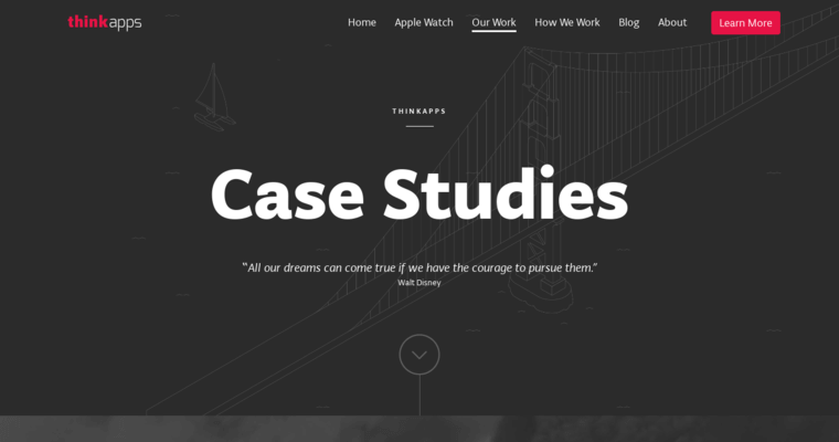 Work Page of Top Web Design Firms in California: Think Apps