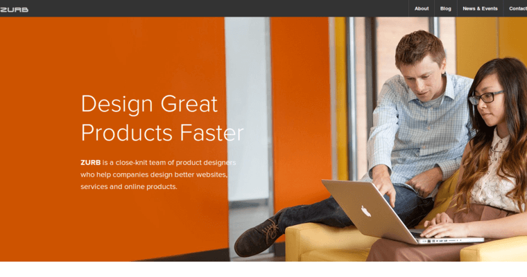 Home Page of Top Web Design Firms in California: Zurb