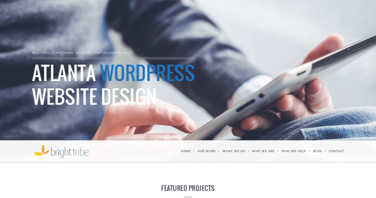 Work Page of Top Web Design Firms in Georgia: Bright Tribe