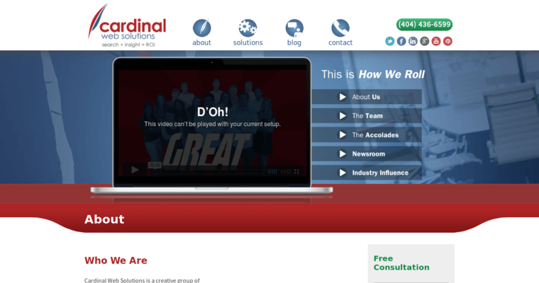 About Page of Top Web Design Firms in Georgia: Cardinal Web Solutions