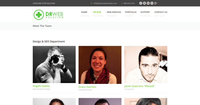 Team Page of Top Web Design Firms in Illinois: Doctor Web Solutions