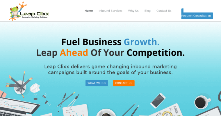 Home Page of Top Web Design Firms in Missouri: Leap Clixx