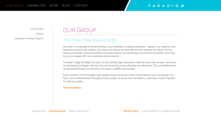 Company Page of Top Web Design Firms in Missouri: Paradigm Media Group