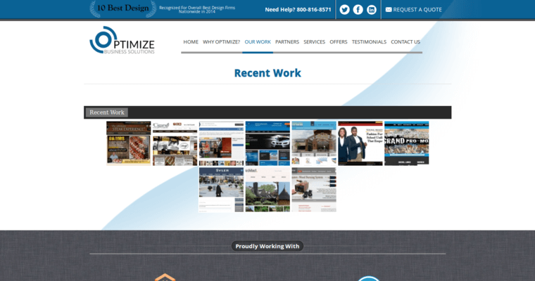 Work Page of Top Web Design Firms in New Jersey: Optimize