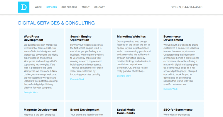 Service Page of Top Web Design Firms in New York: Digimix