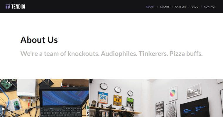 About Page of Top Web Design Firms in New York: Tendigi