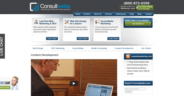 Development Page of Top Web Design Firms in North Carolina: Consult Webs