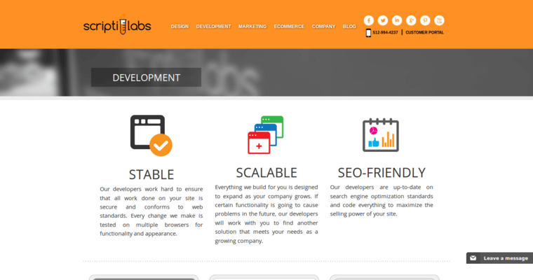 Development Page of Top Web Design Firms in Texas: ScriptiLabs