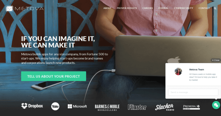 Home Page of Top Web Design Firms in Washington: Metova